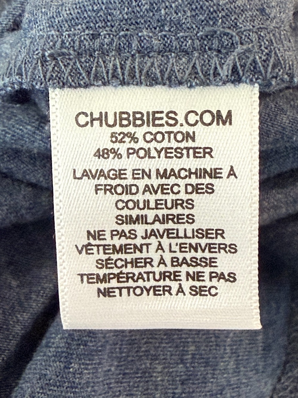 Chubbies Tee Shirt Mens Large Blue Pink Short Sleeve Crew Pocket NWT - Picture 5 of 6
